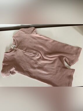 Junie Grey Waffle-Knit Snap Romper 2T